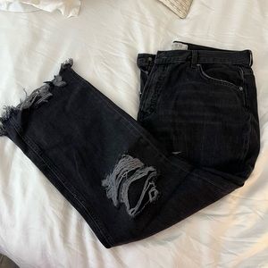 Ripped black free people jeans - so cute!